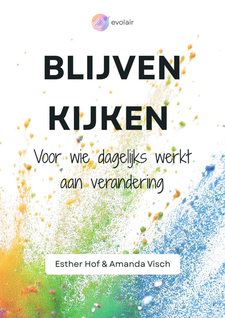 Boekomslag Blijven kijken, geschreven door Esther Hof en Amanda Visch